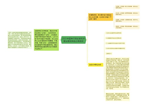 2021年国考行测主旨观点题主题词筛选之高频词