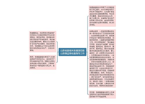 山东省副省长张建国莅临山东煤监局检查指导工作