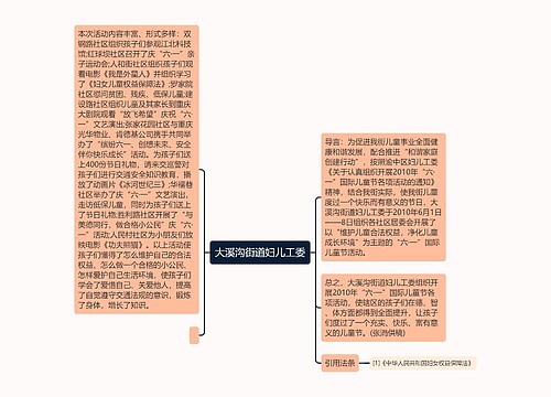 大溪沟街道妇儿工委