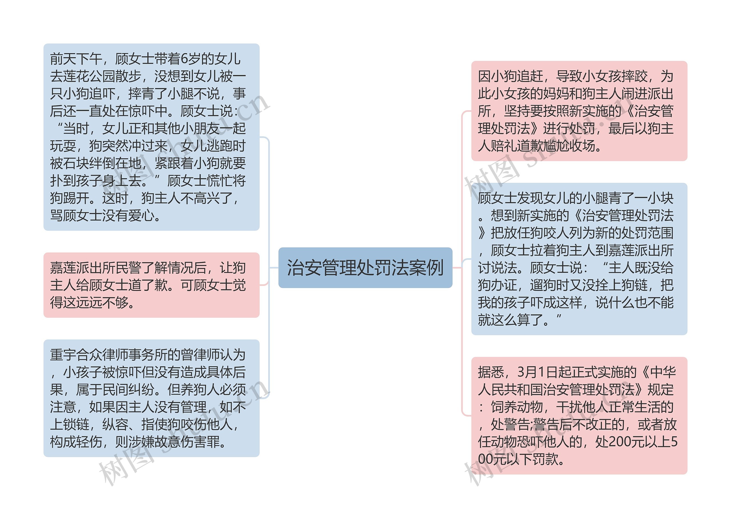 治安管理处罚法案例思维导图