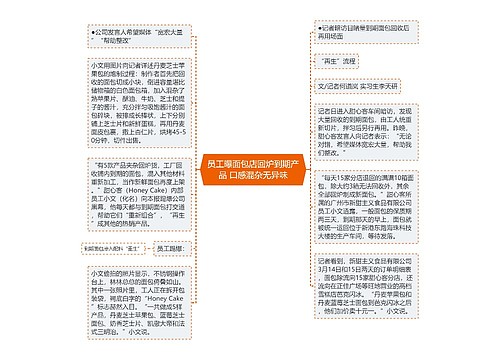 员工曝面包店回炉到期产品 口感混杂无异味