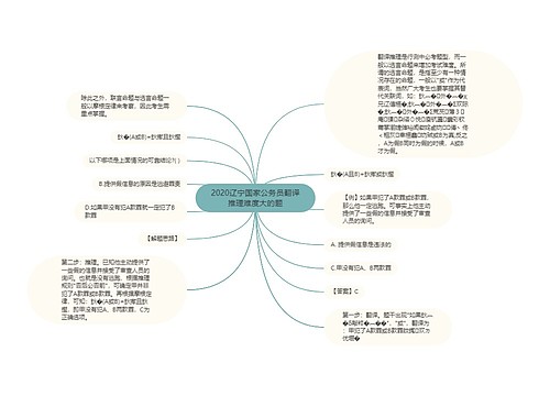 2020辽宁国家公务员翻译推理难度大的题