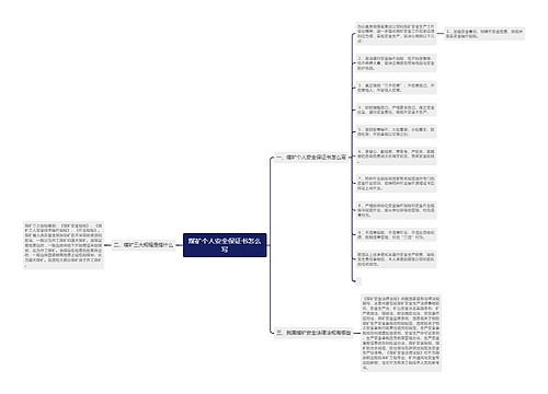 煤矿个人安全保证书怎么写