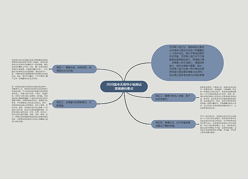 2020国考无领导小组面试需规避的要点