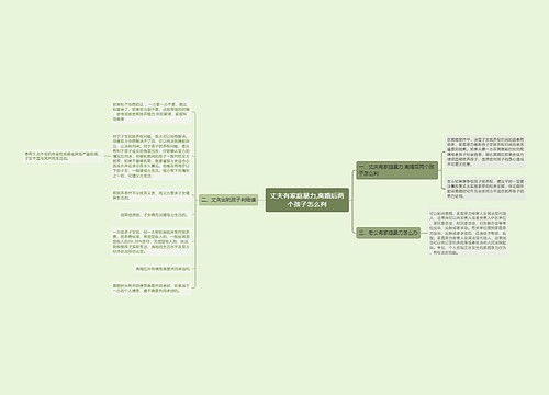 丈夫有家庭暴力,离婚后两个孩子怎么判