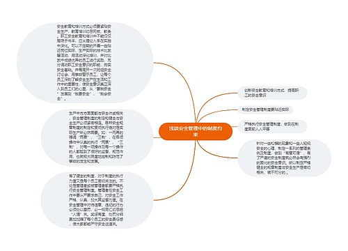 浅谈安全管理中的制度约束