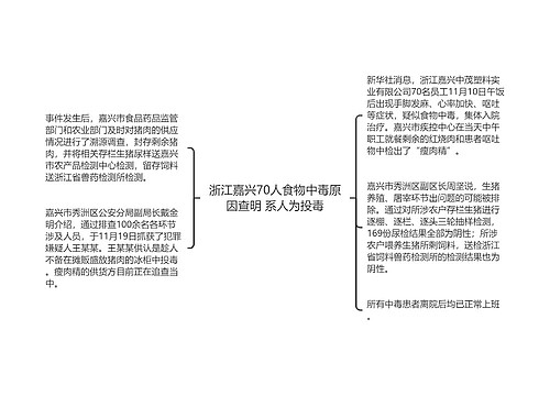 浙江嘉兴70人食物中毒原因查明 系人为投毒