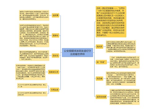 公安提醒球迷朋友遵纪守法观看世界杯