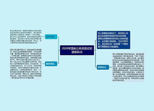 2020年国家公务员面试前提前踩点