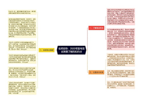 老师指导：2020年国考面试需要了解的知识点