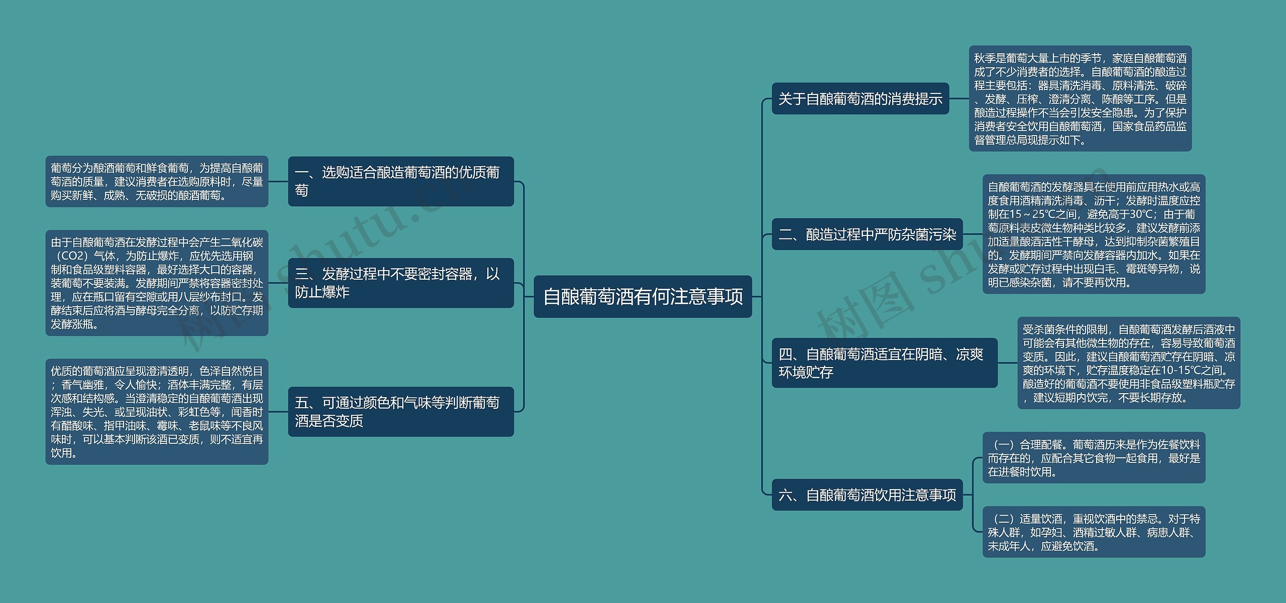 自酿葡萄酒有何注意事项思维导图