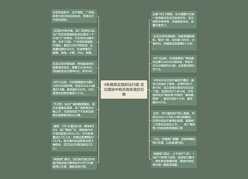 4条高铁实施新运行图 武汉高铁中转济南珠海总价降