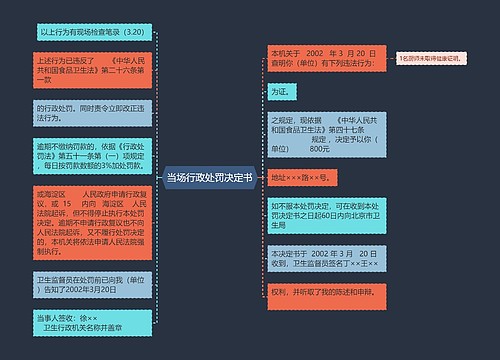 当场行政处罚决定书