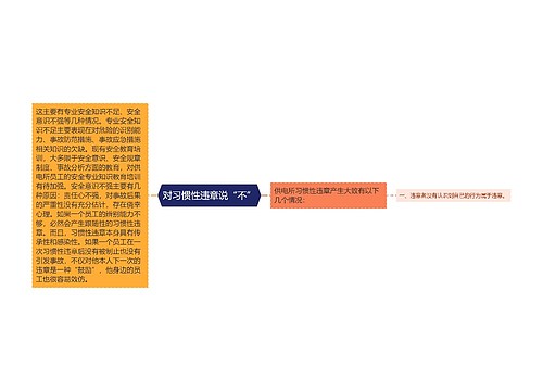 对习惯性违章说“不”