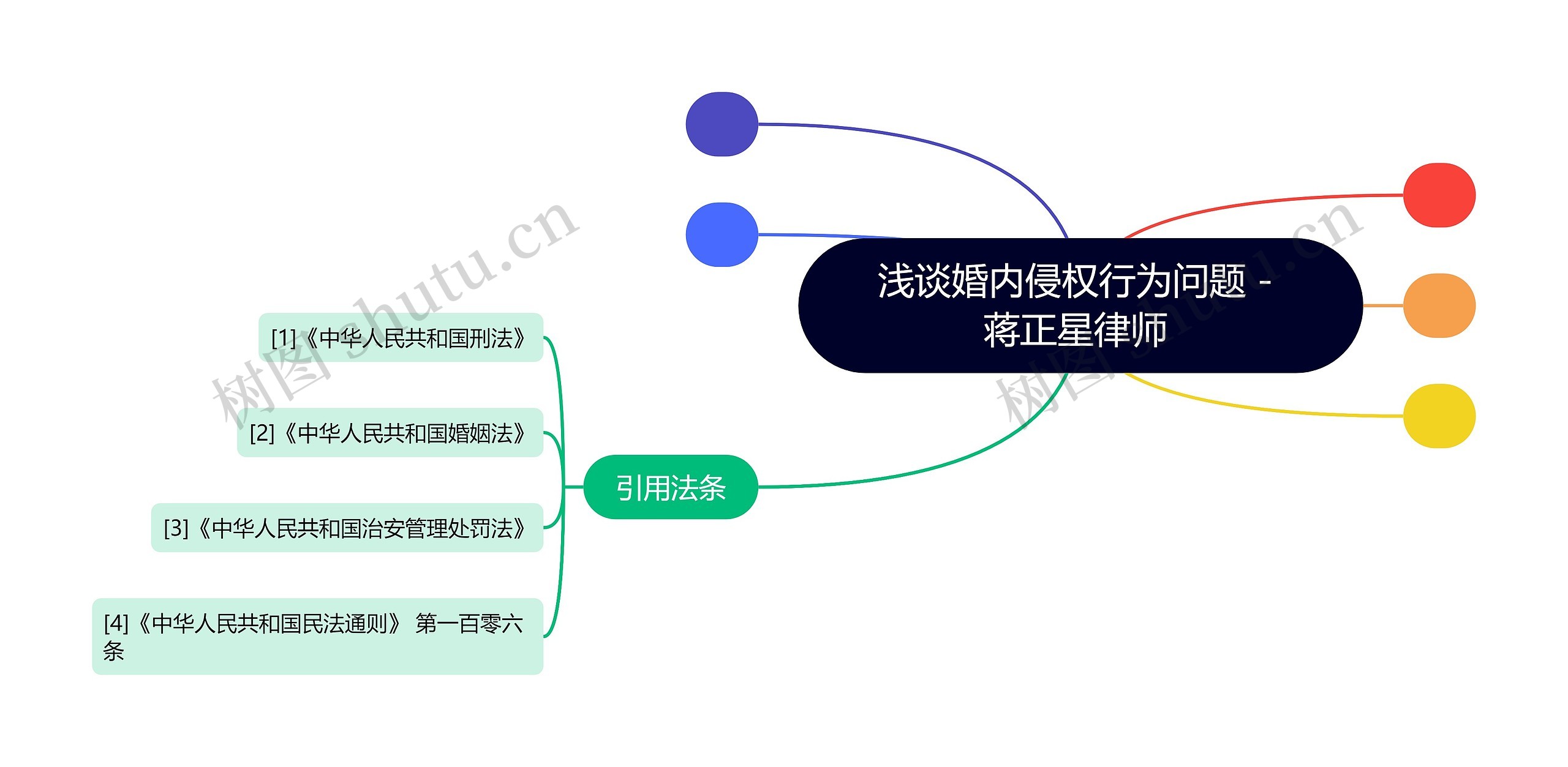 浅谈婚内侵权行为问题 - 蒋正星律师 思维导图