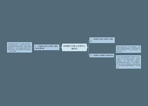 微信聊天记录公安局可以查到吗