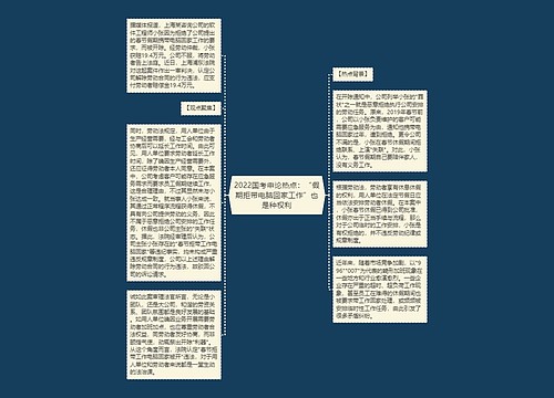 2022国考申论热点：“假期拒带电脑回家工作”也是种权利