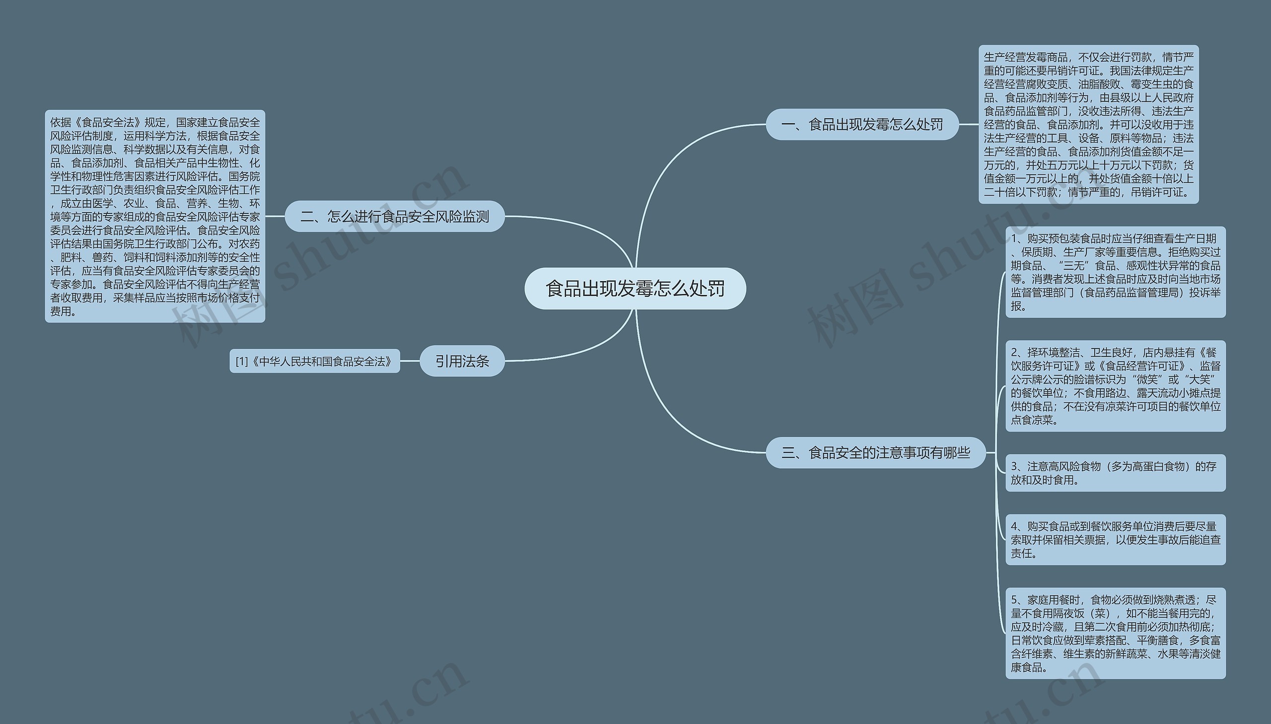 食品出现发霉怎么处罚思维导图