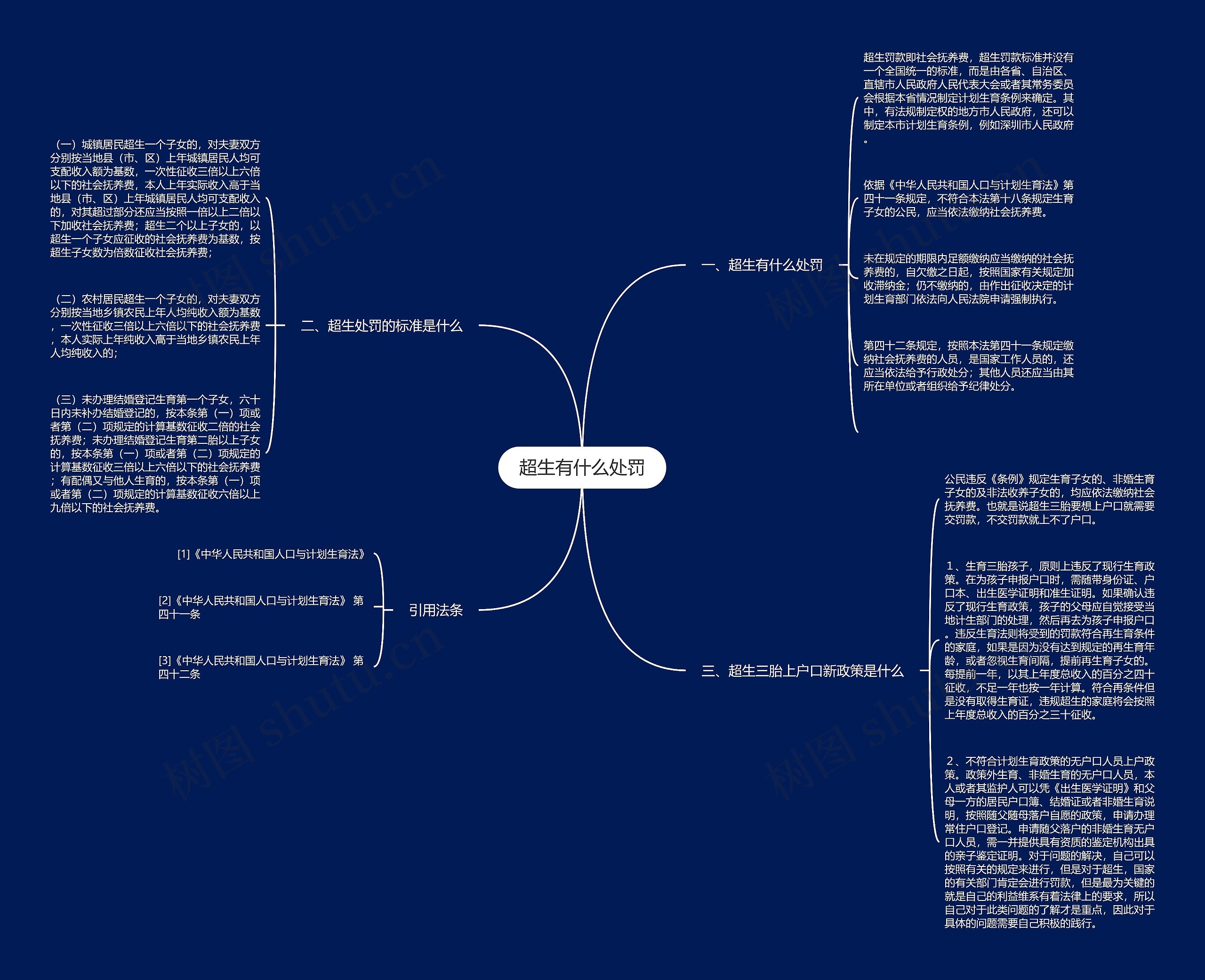 超生有什么处罚思维导图