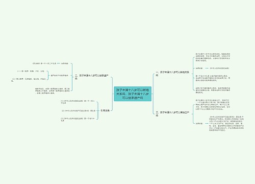 孩子未满十八岁可以断绝关系吗，孩子未满十八岁可以继承遗产吗