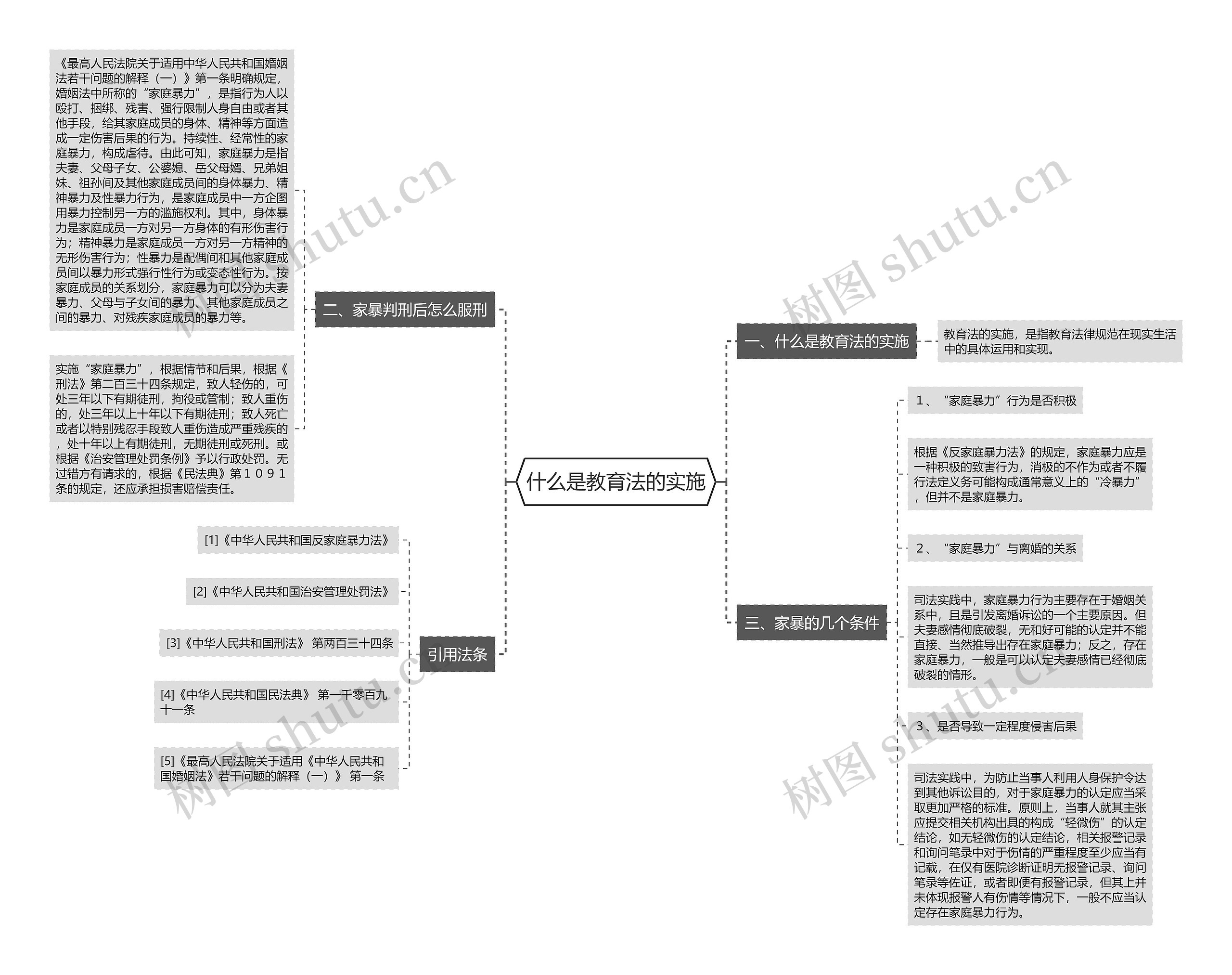 什么是教育法的实施思维导图