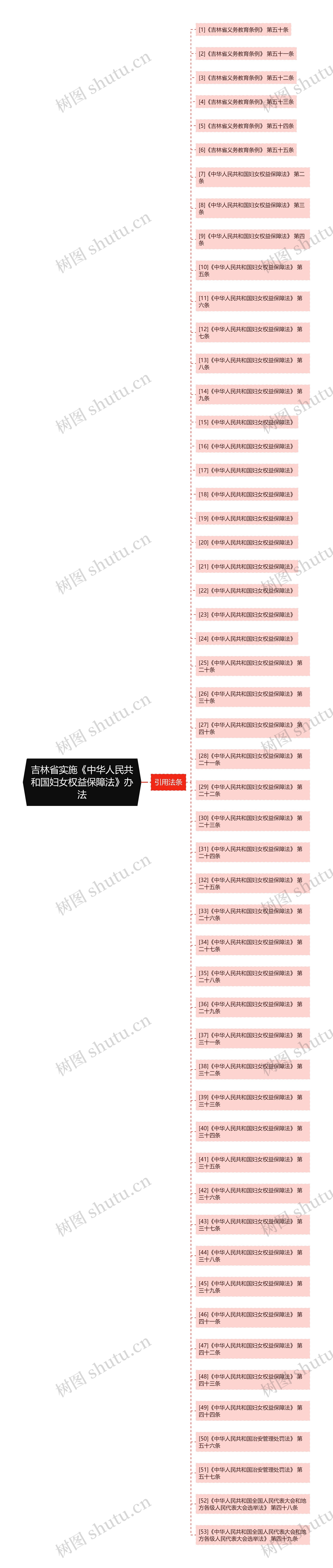 吉林省实施《中华人民共和国妇女权益保障法》办法思维导图