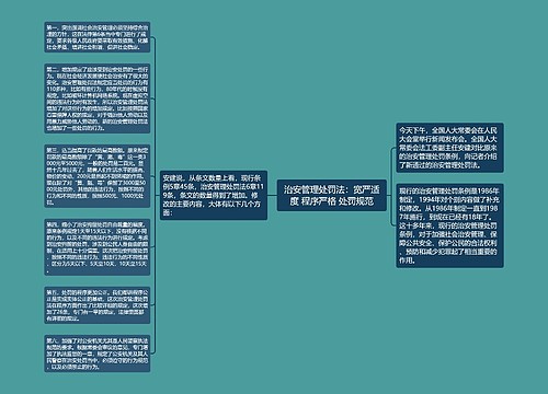 治安管理处罚法：宽严适度 程序严格 处罚规范