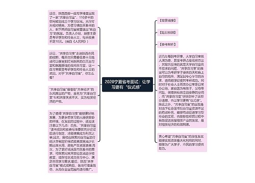 2020宁夏省考面试：让学习更有“仪式感”