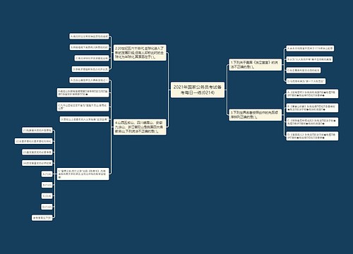 2021年国家公务员考试备考每日一练(0214)