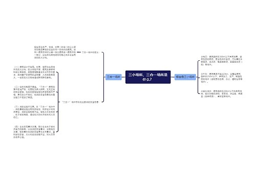 三小场所、三合一场所是什么？