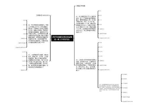 2021年国家公务员考试每日一练（11月27日）