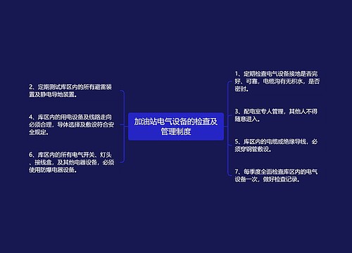 加油站电气设备的检查及管理制度