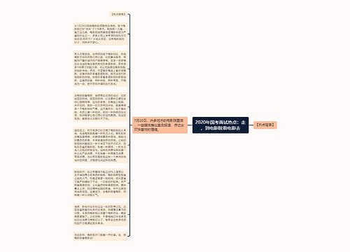 2020年国考面试热点：走，到电影院看电影去