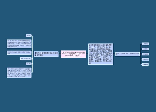 2021年福建国考片段阅读中如何细节查找？