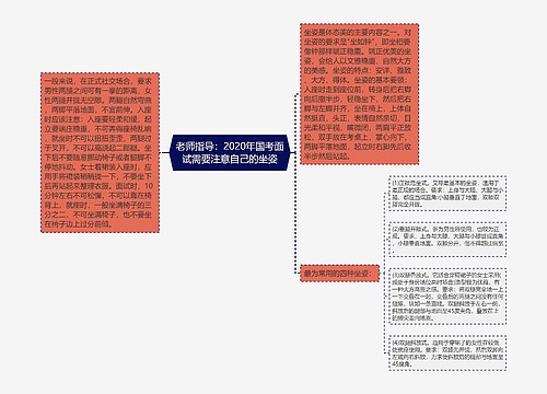 老师指导：2020年国考面试需要注意自己的坐姿