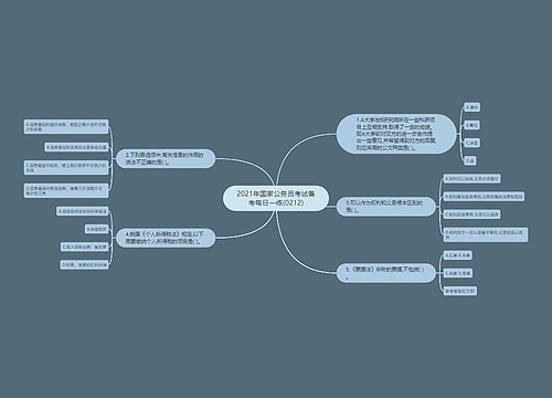 2021年国家公务员考试备考每日一练(0212)
