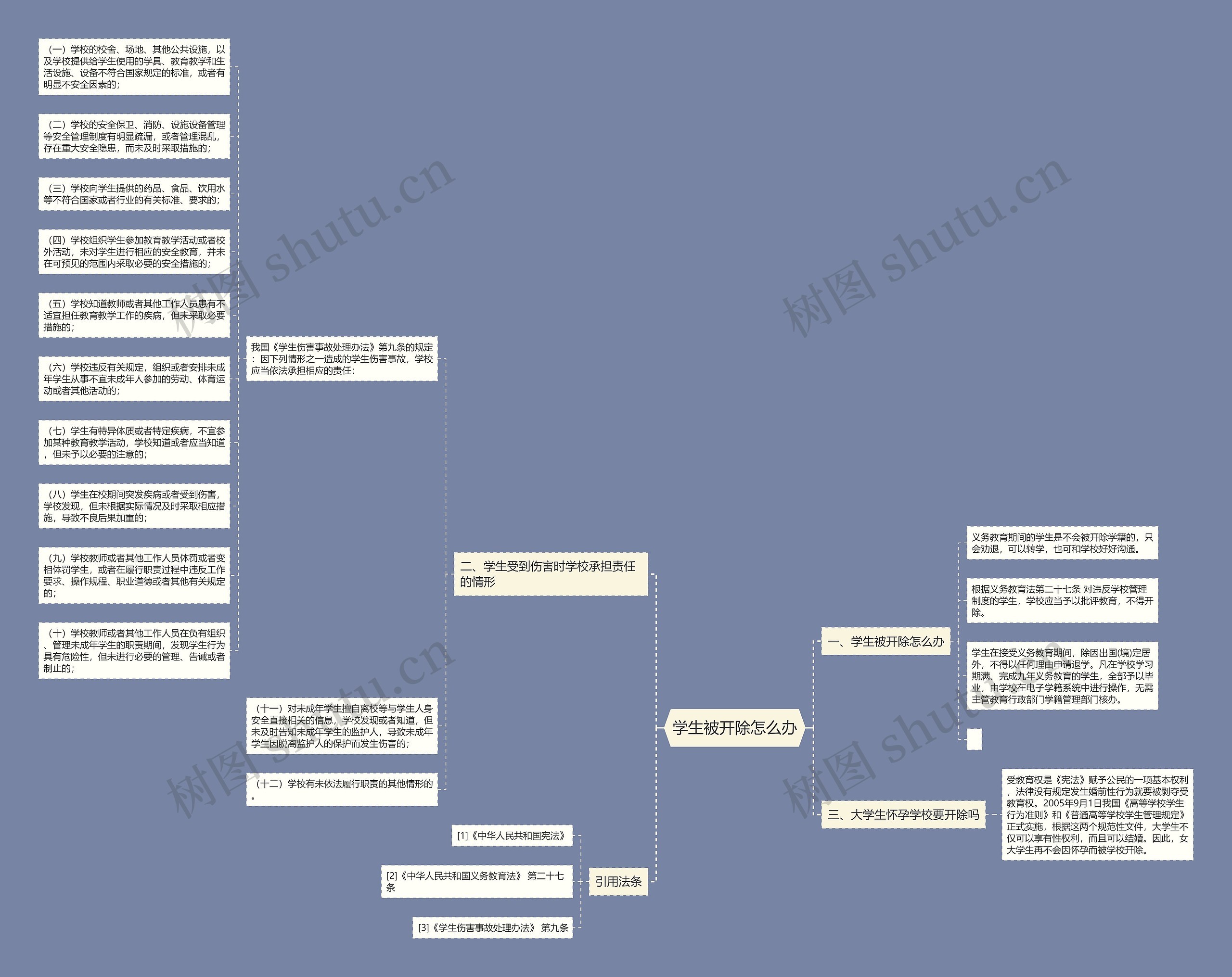 学生被开除怎么办思维导图