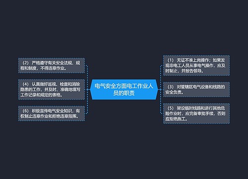 电气安全方面电工作业人员的职责