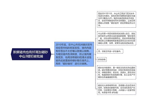 新鲜猪肉也有奸商加硼砂 中山3疑犯被批捕