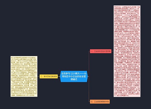 全员参与 以小搏大——台湾地区中小企业的安全管理模式