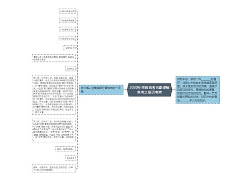 2020年青海省考言语理解备考之成语考察