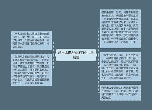 超市冰柜占道还打伤执法城管