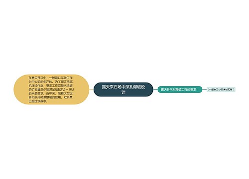 露天采石场中深孔爆破设计