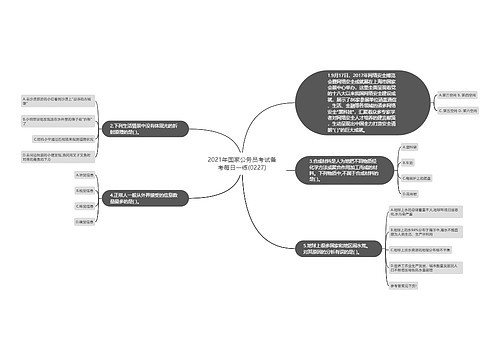 2021年国家公务员考试备考每日一练(0227)