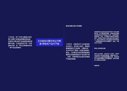 三全回应问题水饺公开致歉 称相关产品已下架