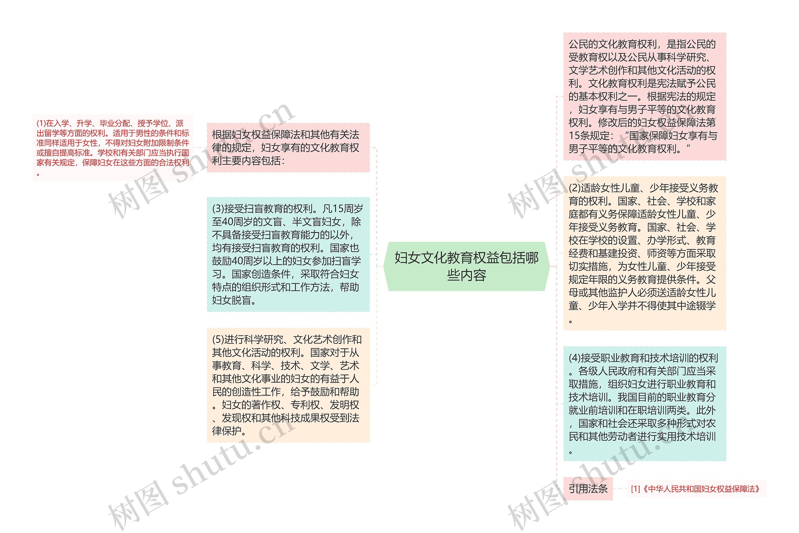 妇女文化教育权益包括哪些内容思维导图