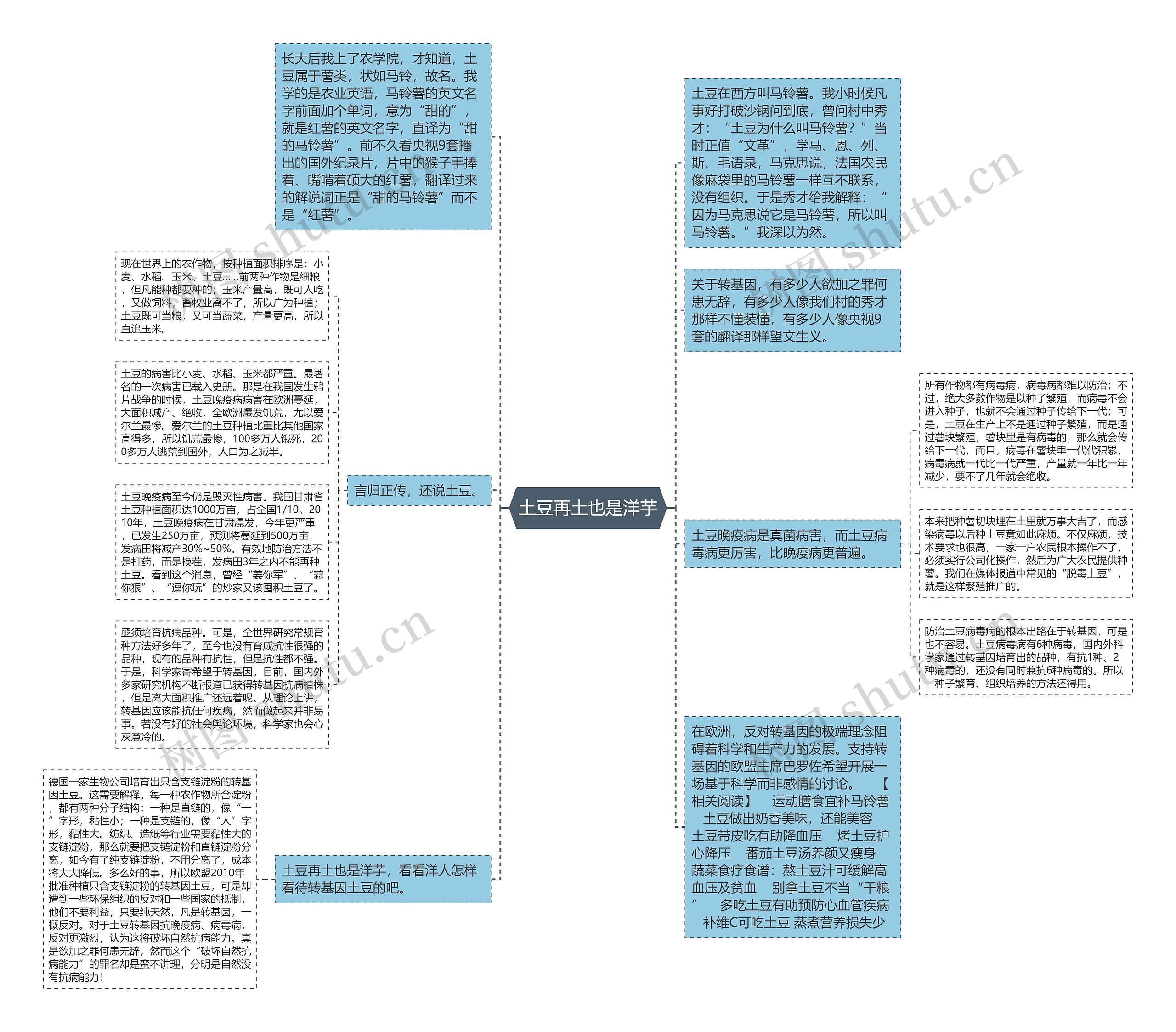 土豆再土也是洋芋思维导图