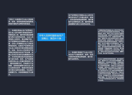 中华人民共和国安全生产法释义：第四十六条