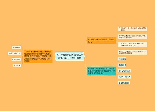 2021年国家公务员考试行测备考每日一练(1210)