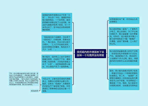 保质期内的方便面长了花投诉一个月竟然没有答复